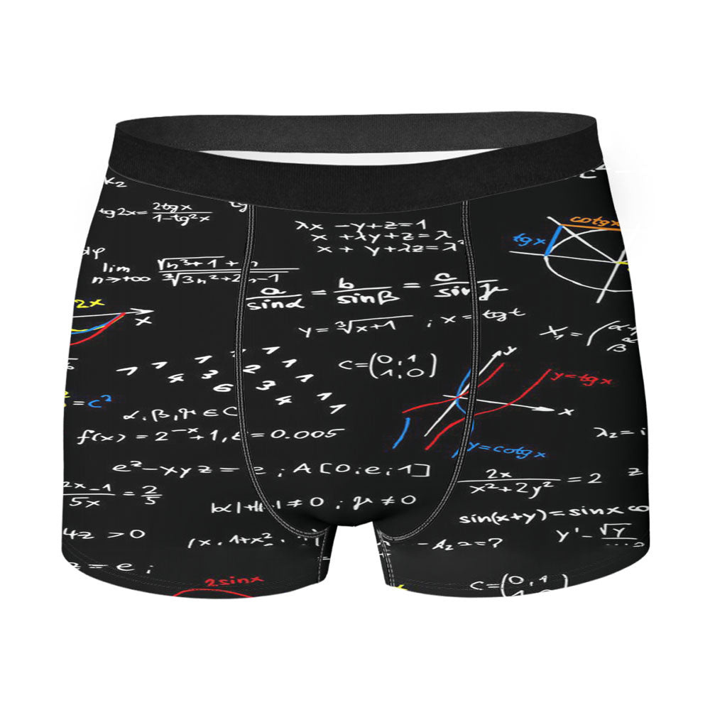 Mathematic Addict Pattern Smart Men'S Boxer Briefs
