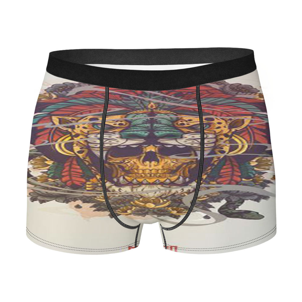 Mexico Tiger Skull Mask  Men'S Boxer Briefs