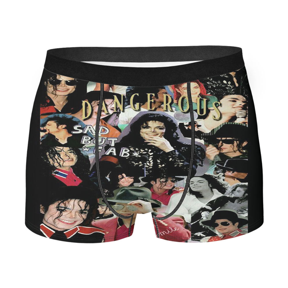Michael Jackson Legend Collage Pattern Men'S Boxer Briefs
