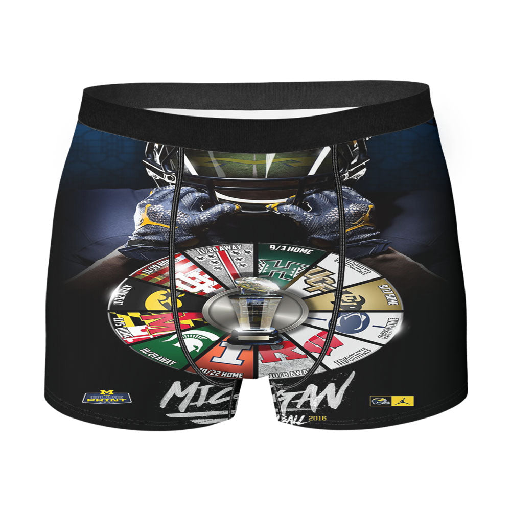 Michigan Wolverine Football Match Time Men'S Boxer Briefs