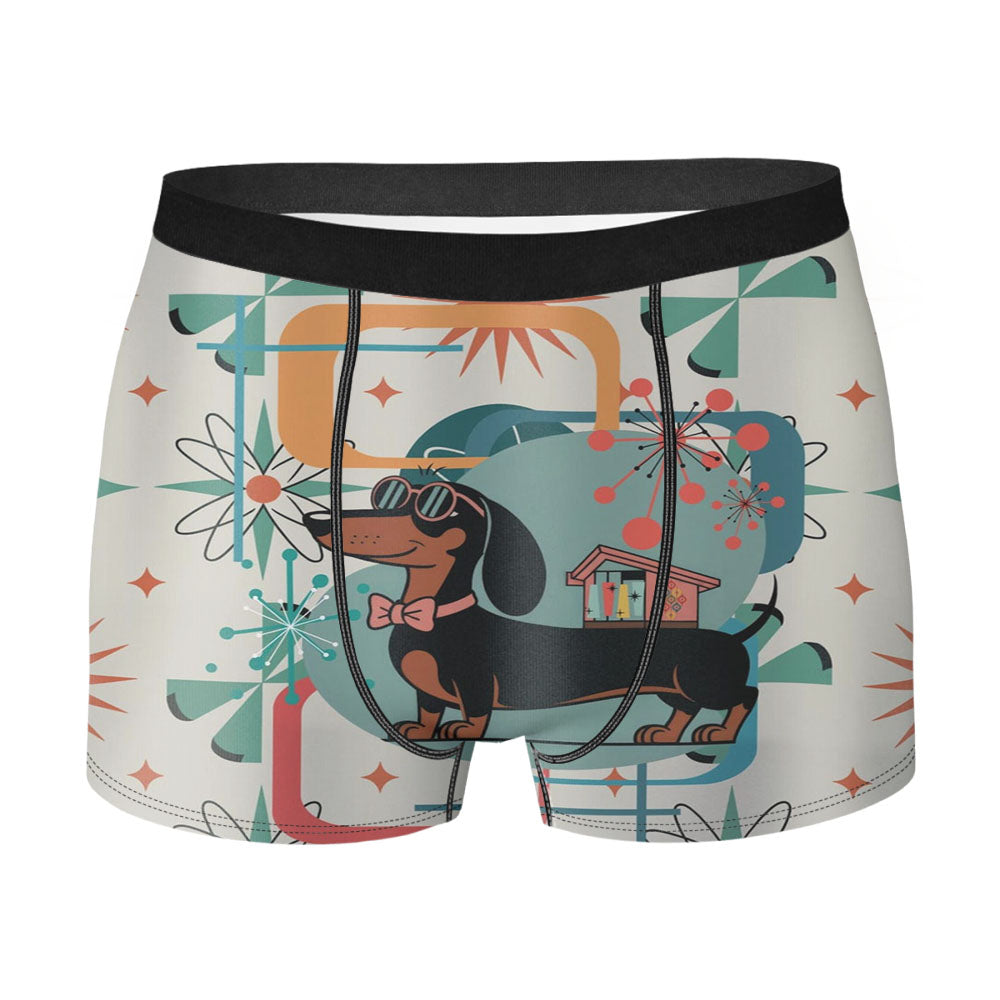 Mid Century Mod Dachshund Men'S Boxer Briefs