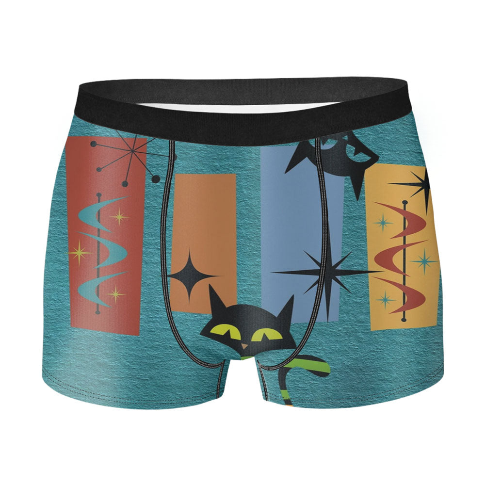 Mid Century Modern Atomic Catmid Century Modern Atomic Cat Men'S Boxer Briefs