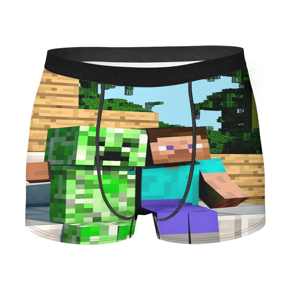 Minecraft Steve Creeper Men'S Boxer Briefs