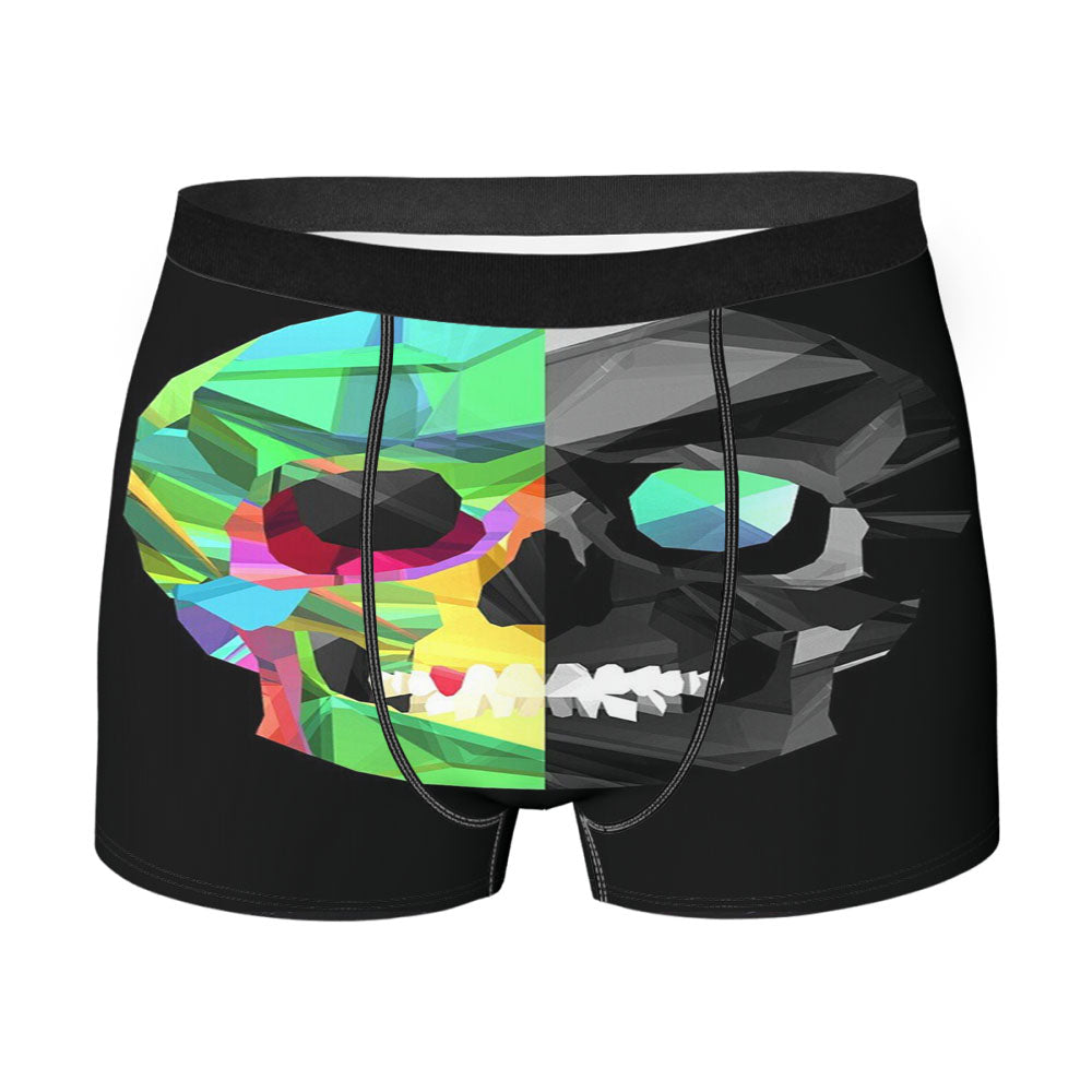 Minimalistic Colorful Skull Men'S Boxer Briefs