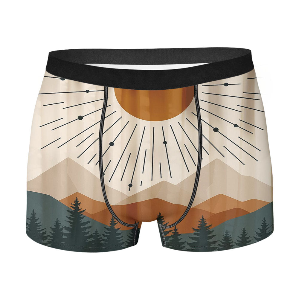 Modern Sunburst Forest Men'S Boxer Briefs
