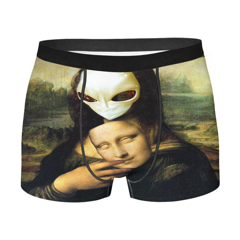 Mona Lisa Alien Men'S Boxer Briefs