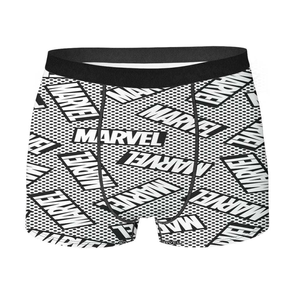 Monochrome Marvel Pattern Men'S Boxer Briefs
