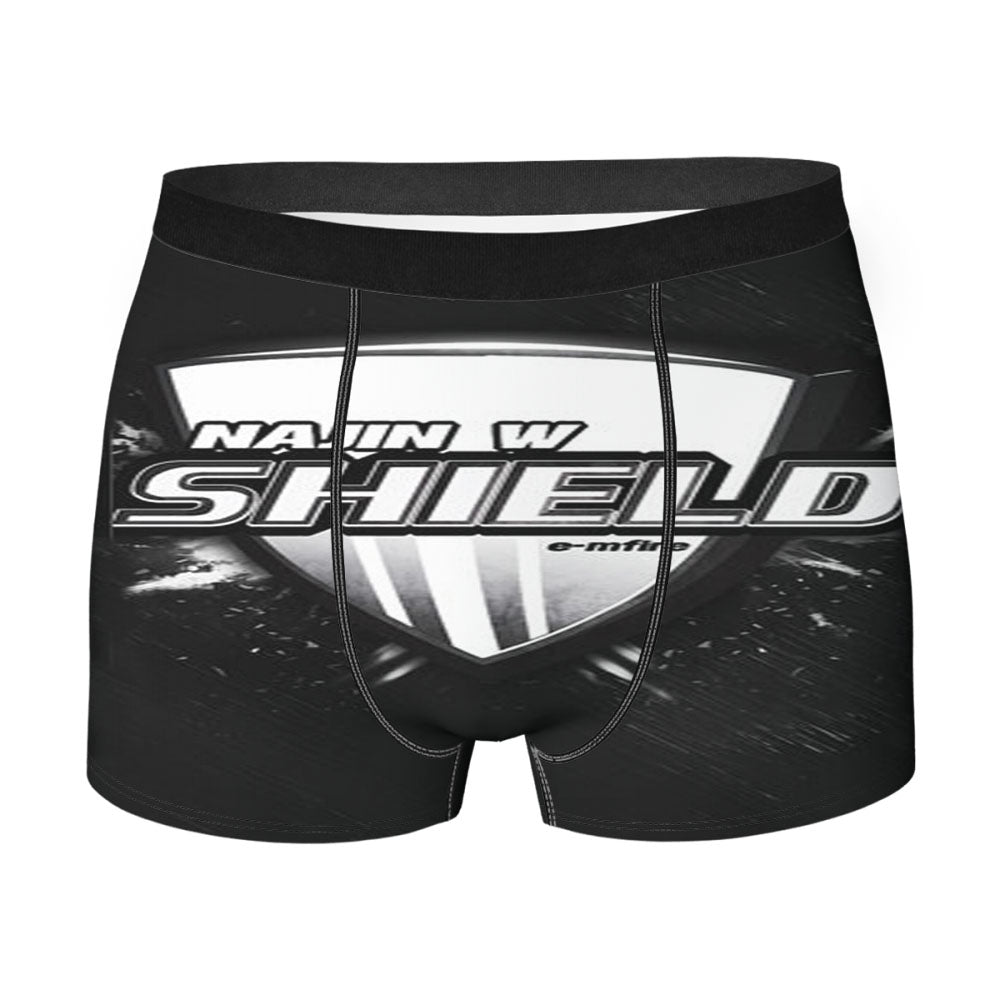 Najin White Shield Logo Men'S Boxer Briefs