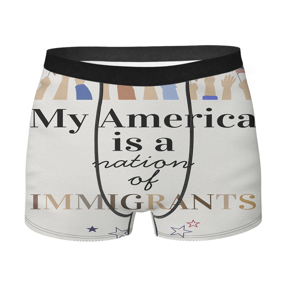Nation Of Immigrants Men'S Boxer Briefs