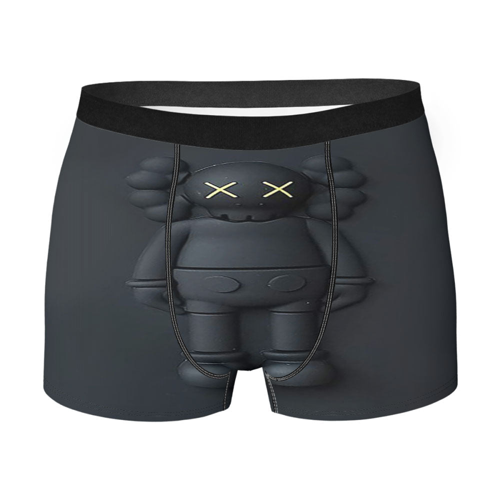 New York Kaws All Black Men'S Boxer Briefs