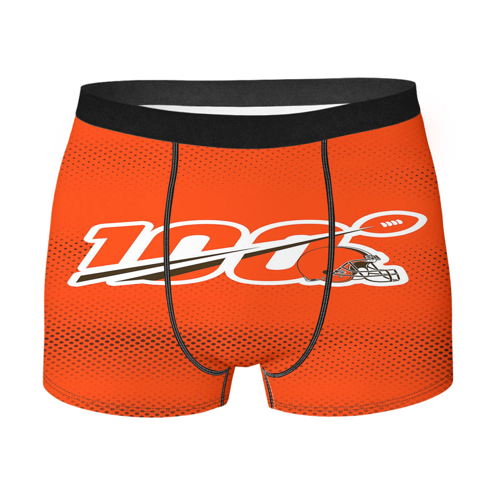 Nfl 100Th Cleveland Browns Wallpapers Men'S Boxer Briefs