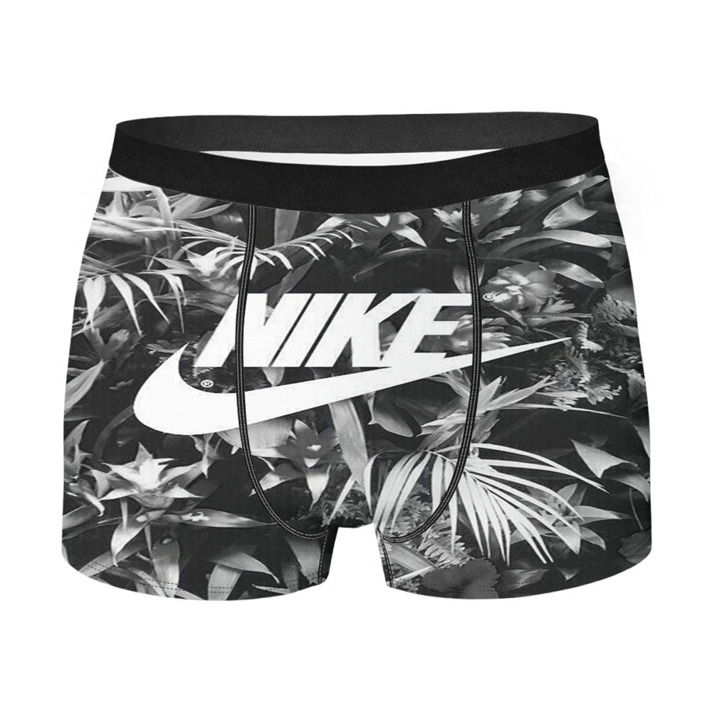 Nike Flowers Black White Men'S Boxer Briefs