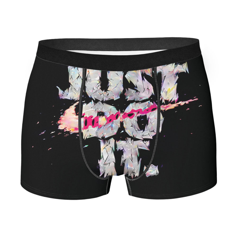 Nike Just Do It Graffiti White Logo Men'S Boxer Briefs