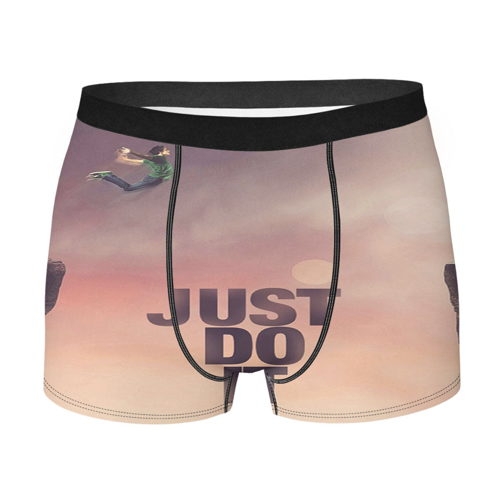 Nike Just Do It Jump Cliff Wallpaper Men'S Boxer Briefs