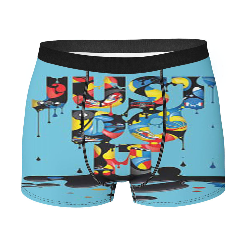 Nike Just Do It Paint Blue Bg Men'S Boxer Briefs