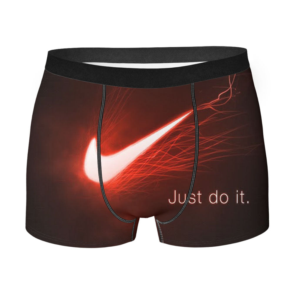Nike Just Do It Red Aura Logo Men'S Boxer Briefs