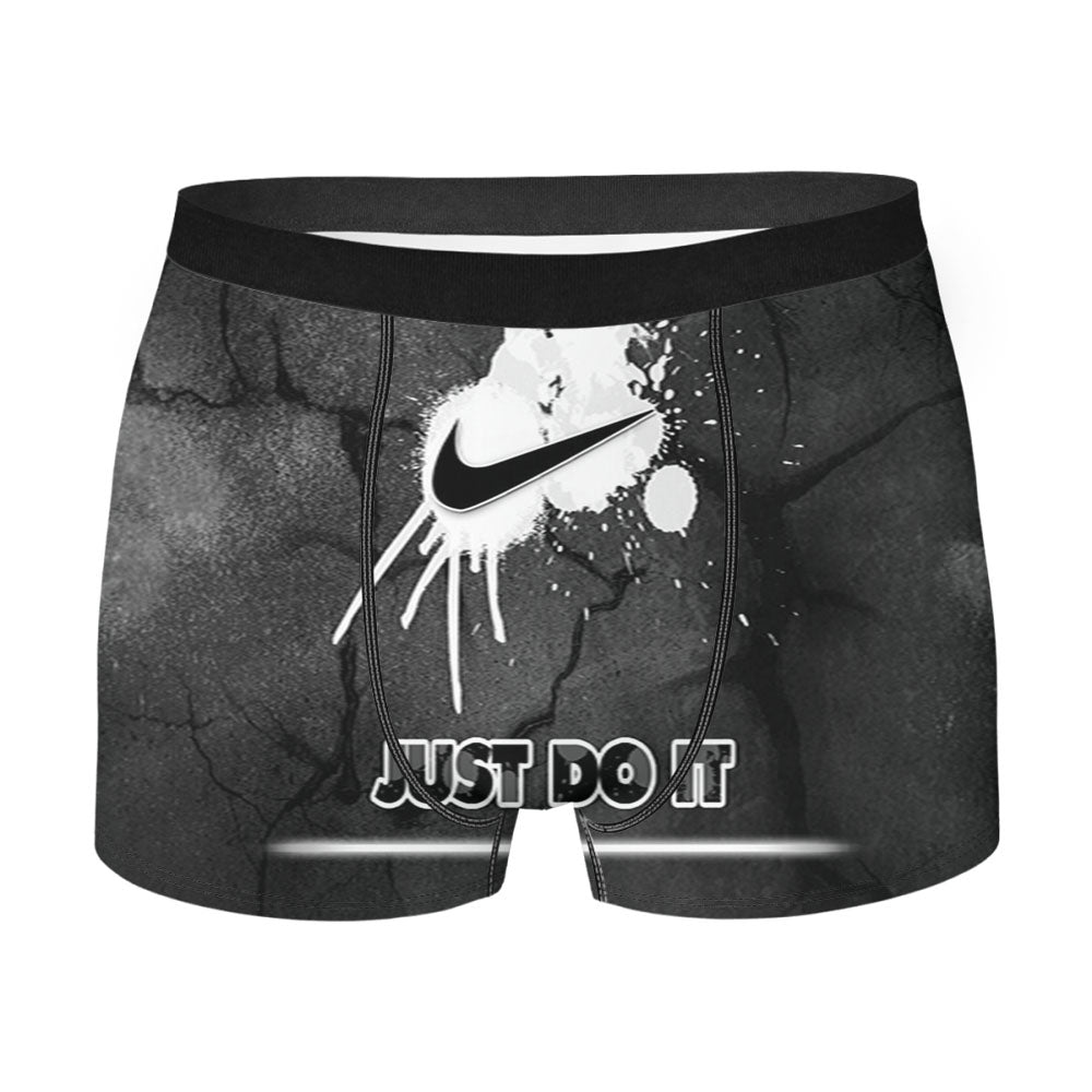 Nike Just Do It White Splat Logo Men'S Boxer Briefs
