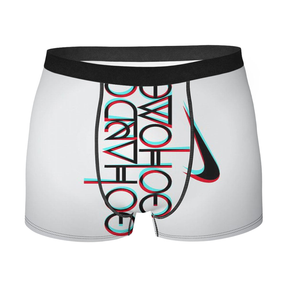 Nike Logo Go Hard Or Go Home Quote Men'S Boxer Briefs