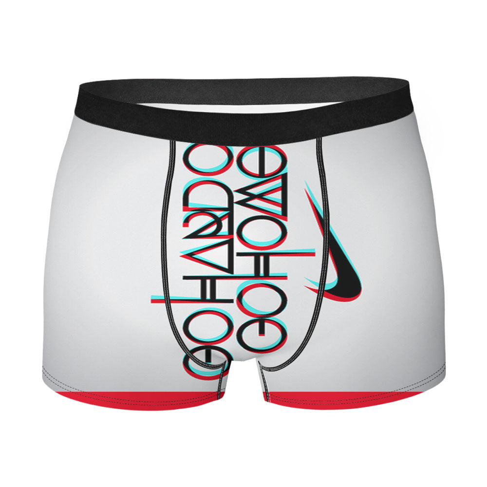 Nike Logo Quote Go Hard Or Go Home Men'S Boxer Briefs