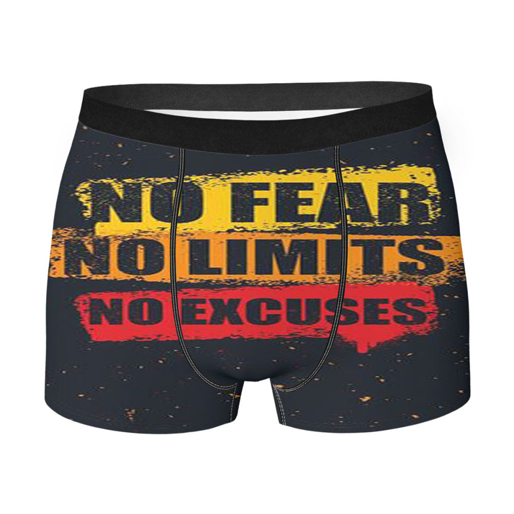 No Fear No Limits No Excuses Men'S Boxer Briefs