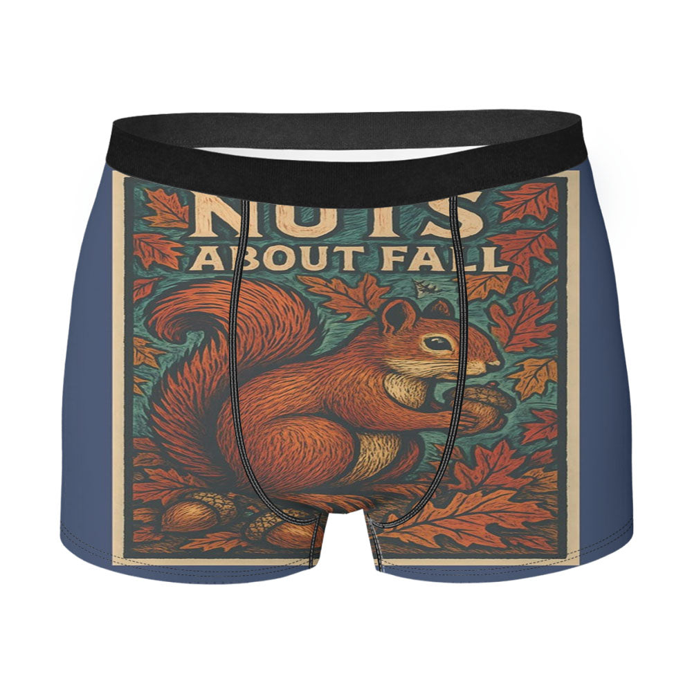 Nuts About Fall Men'S Boxer Briefs