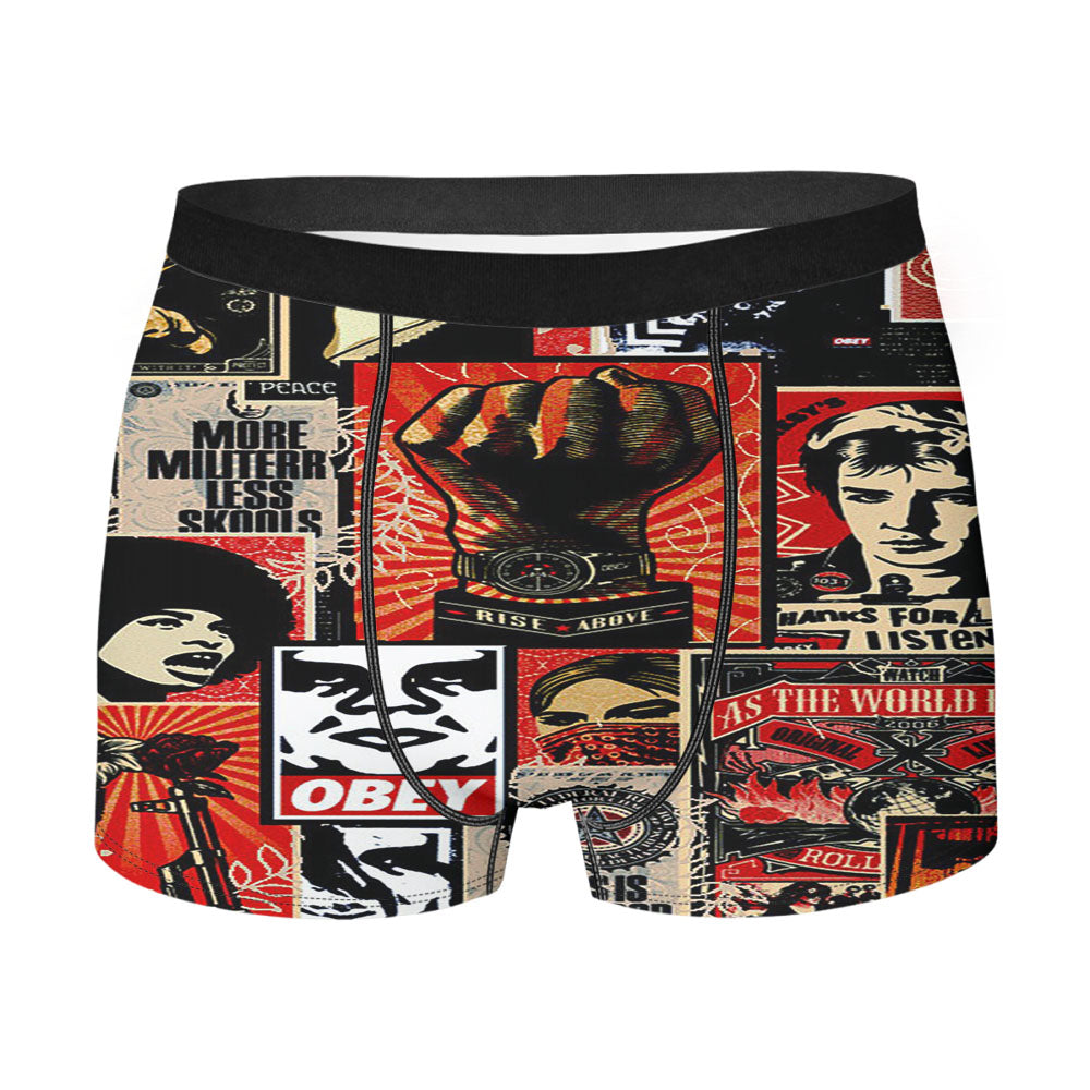 Obey Collage Poster Men'S Boxer Briefs