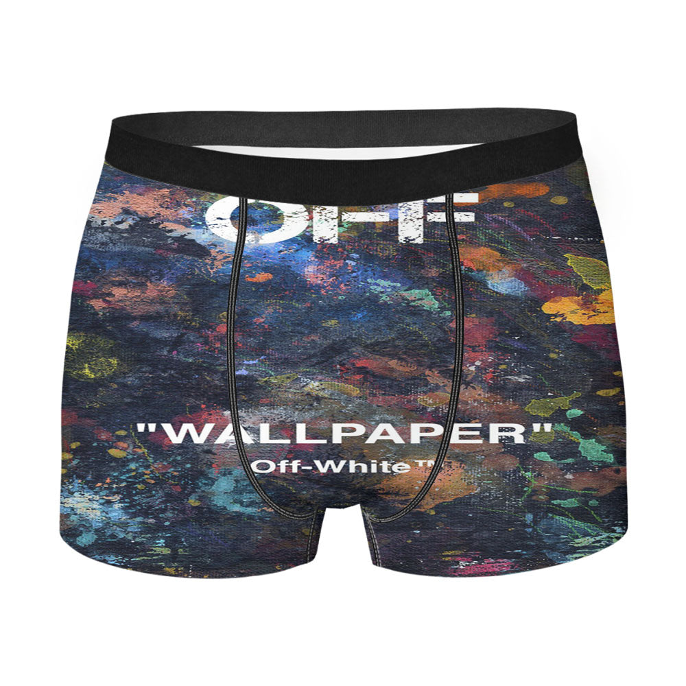 Off-White Wallpaper Men'S Boxer Briefs