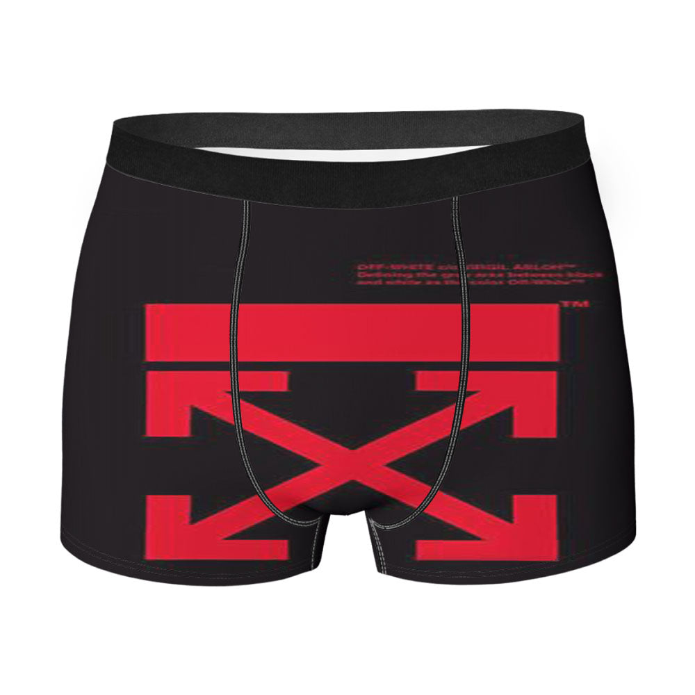 Off White Black Background Men'S Boxer Briefs