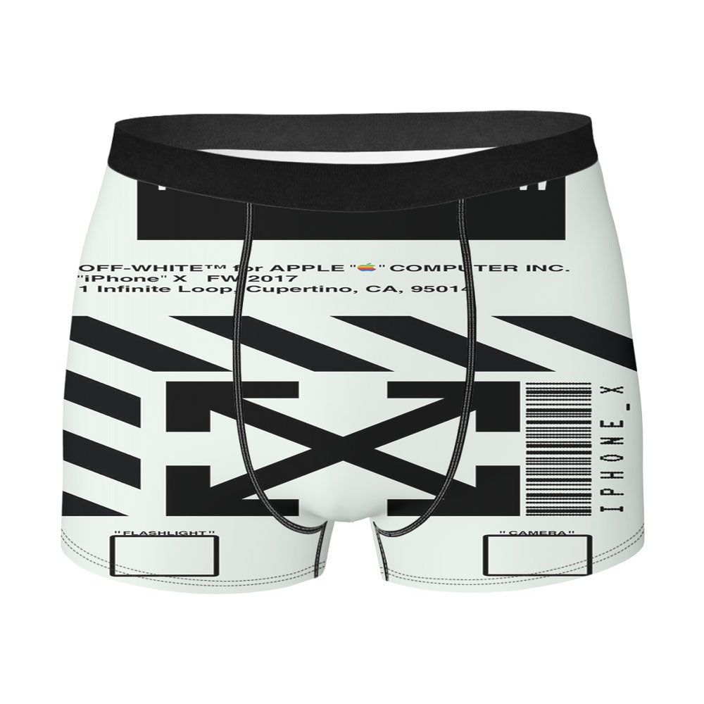 Off White Box Design Stripe Arrow Men'S Boxer Briefs