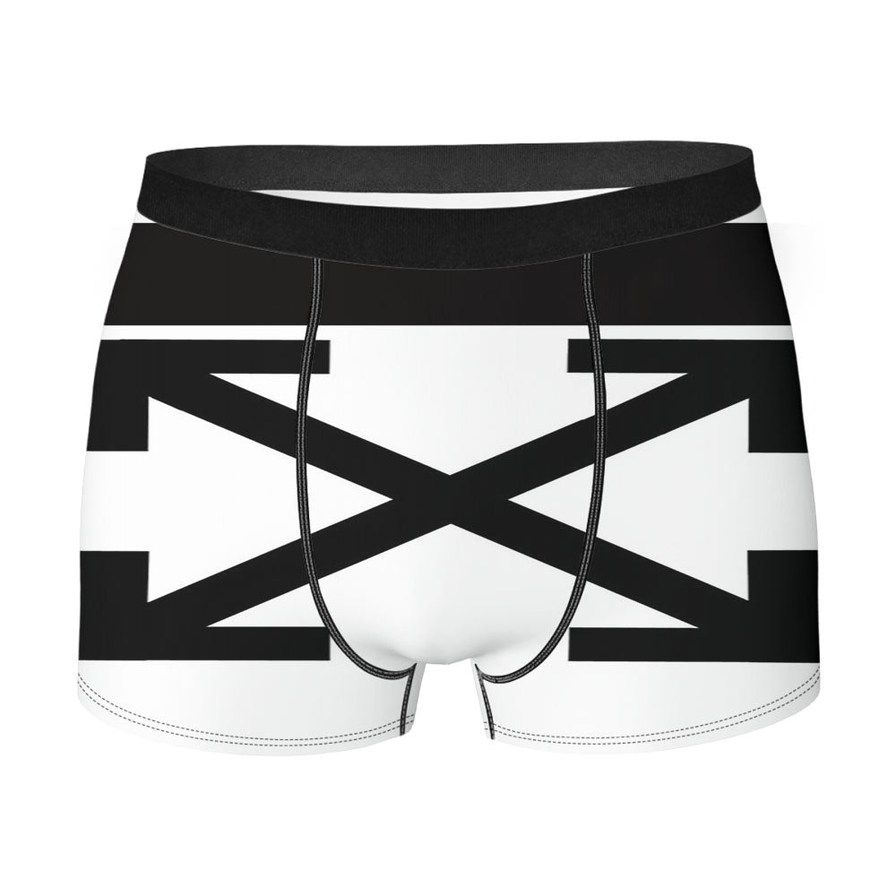 Off White Diagnosal Men'S Boxer Briefs