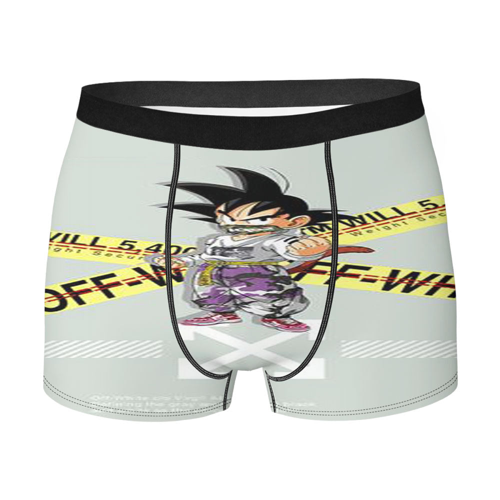 Off White Fight Mode Of Goku Men'S Boxer Briefs