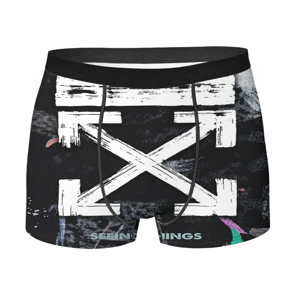 Off White Galaxy Brushed Men'S Boxer Briefs
