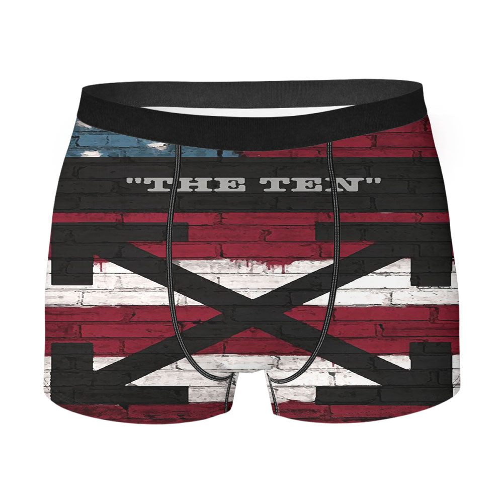 Off White The Ten X Usa Flag Men'S Boxer Briefs