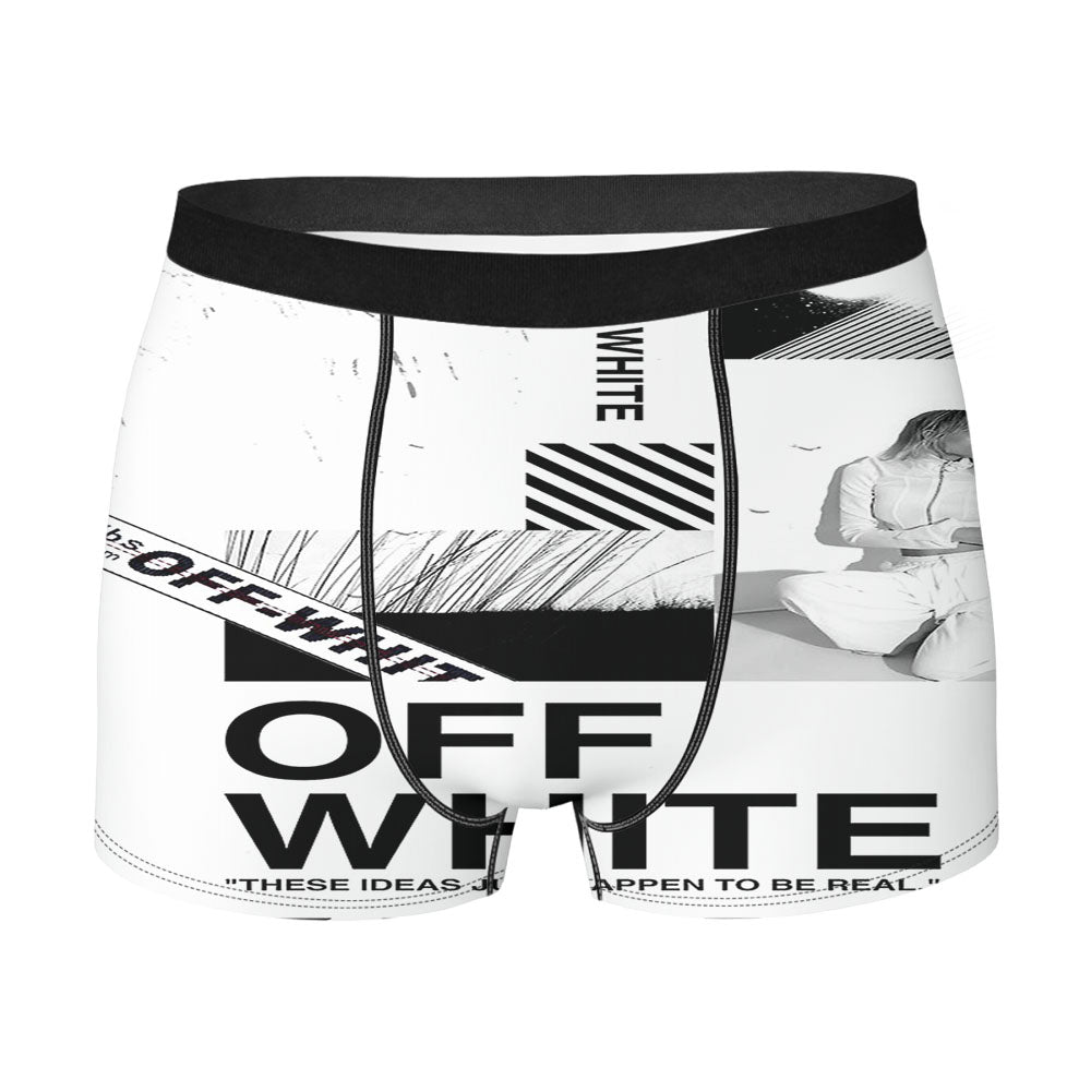 Off White These Ideas Just Happen To Be Real Men'S Boxer Briefs