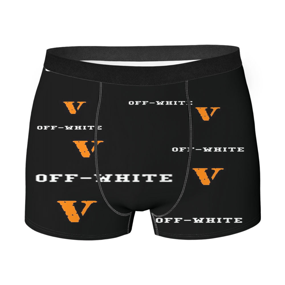 Off White Vlone Pattern Wallpaper Men'S Boxer Briefs