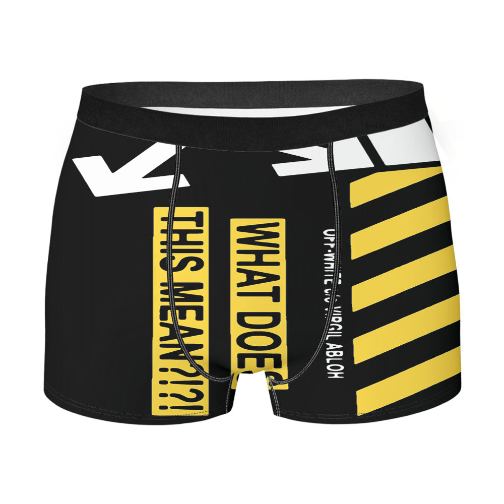 Off White Wallpaper What Does This Mean Men'S Boxer Briefs