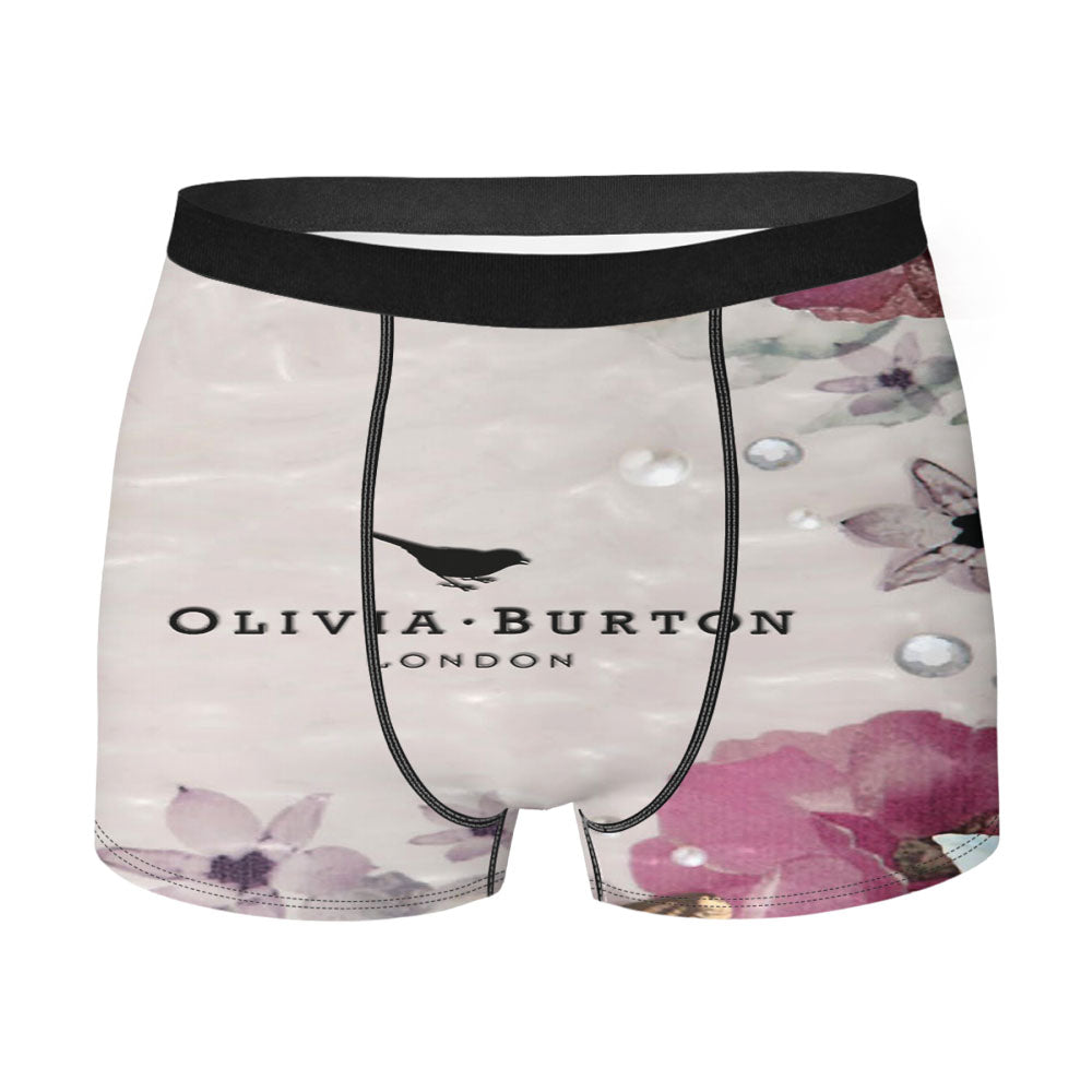 Olivia Burton London Flower Purple Pink Men'S Boxer Briefs
