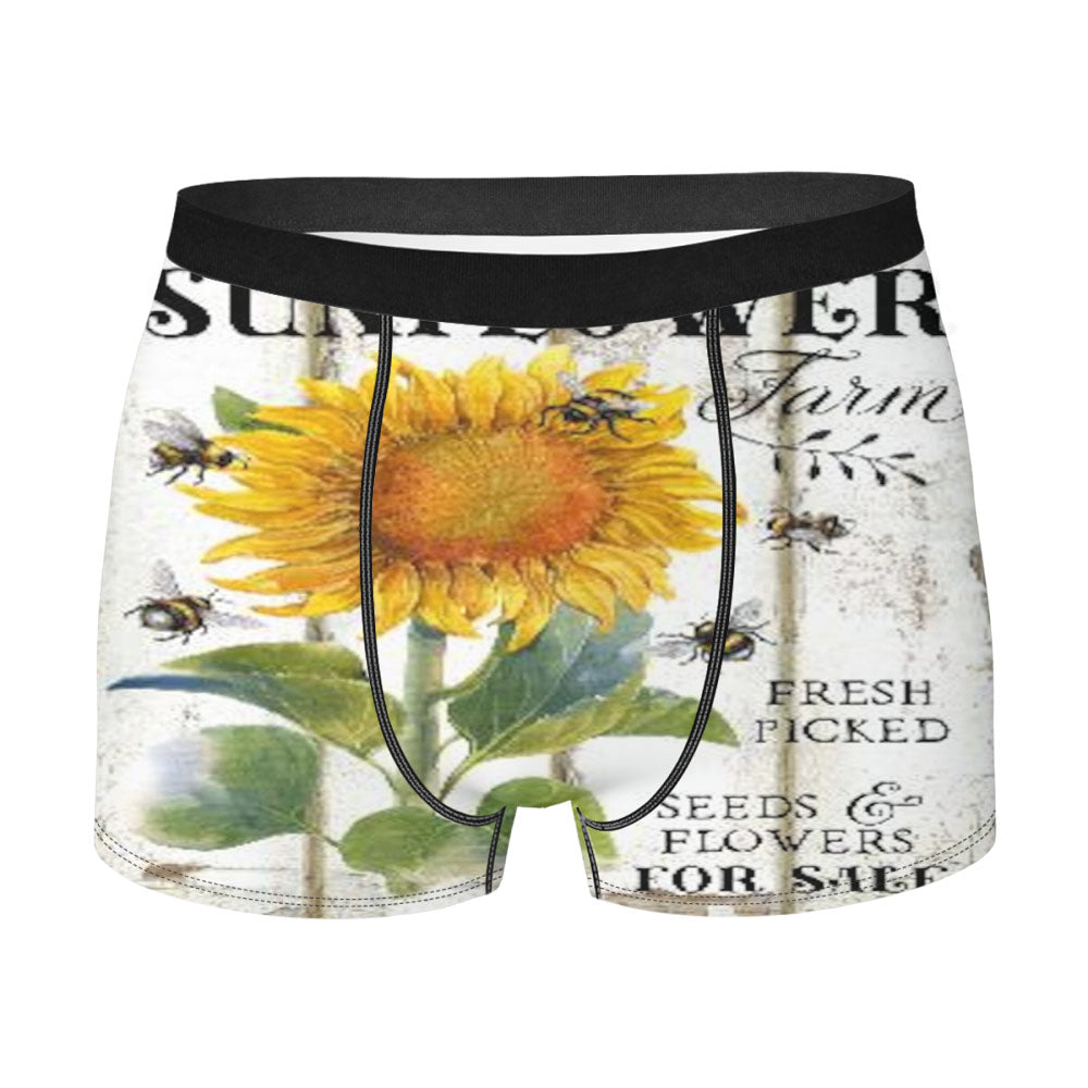 Organic Sunflower Farm Men'S Boxer Briefs