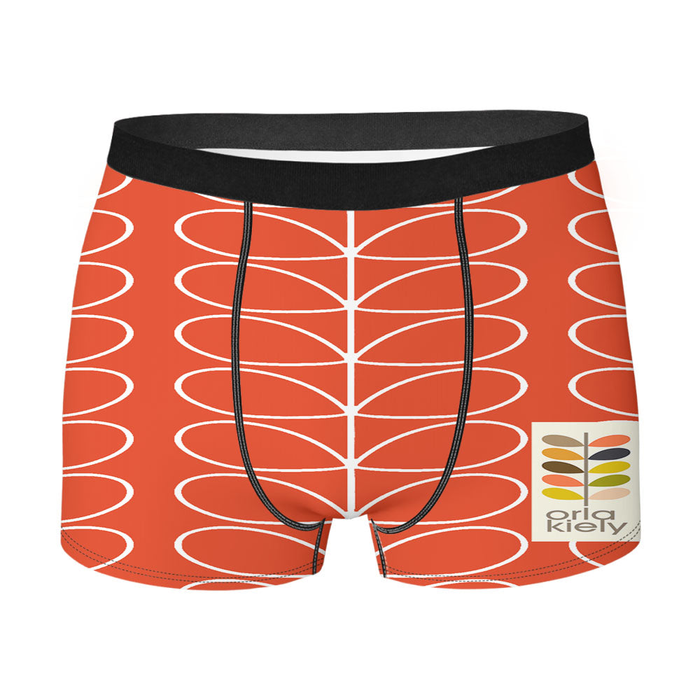 Orla Kiely Orange Linear Stem Poppy Men'S Boxer Briefs