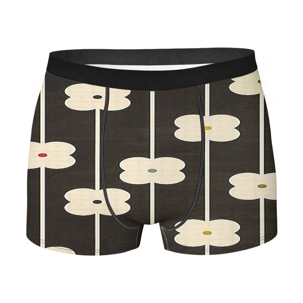 Orla Kiely Pattern Brown Grey Men'S Boxer Briefs