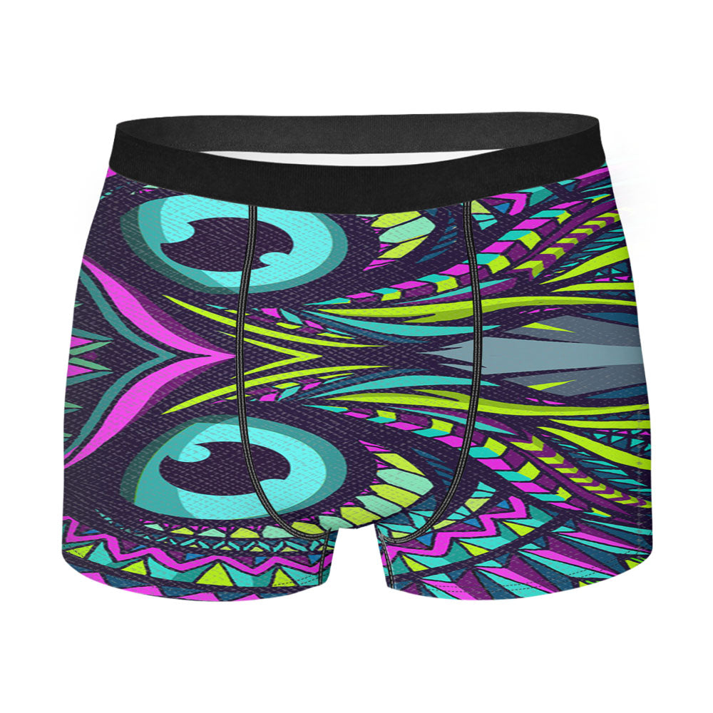 Owl Aztec Pattern Men'S Boxer Briefs