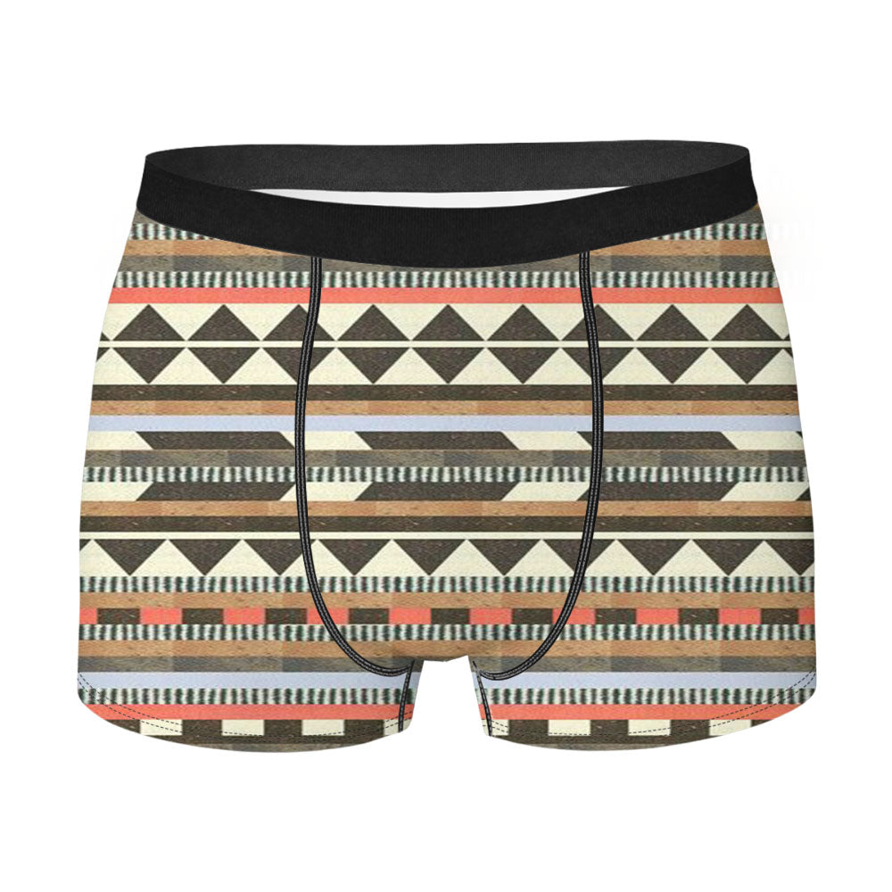 Pattern Brown Cas Mind Men'S Boxer Briefs