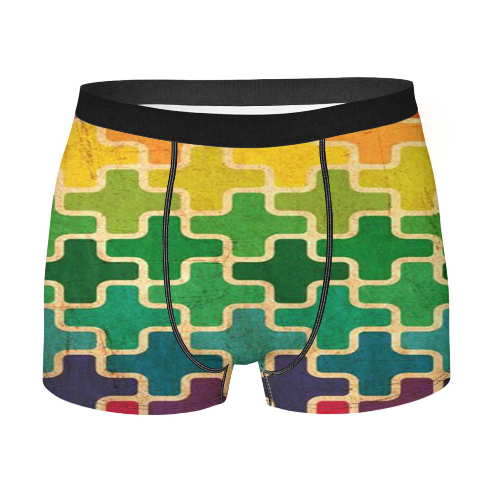 Pattern Colorfull Smile Men'S Boxer Briefs