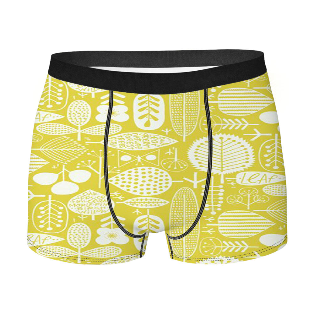 Pattern Gold Slow Men'S Boxer Briefs