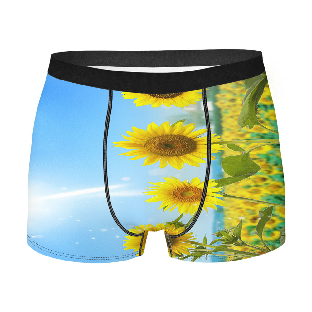 Pattern Sun Flower Men'S Boxer Briefs