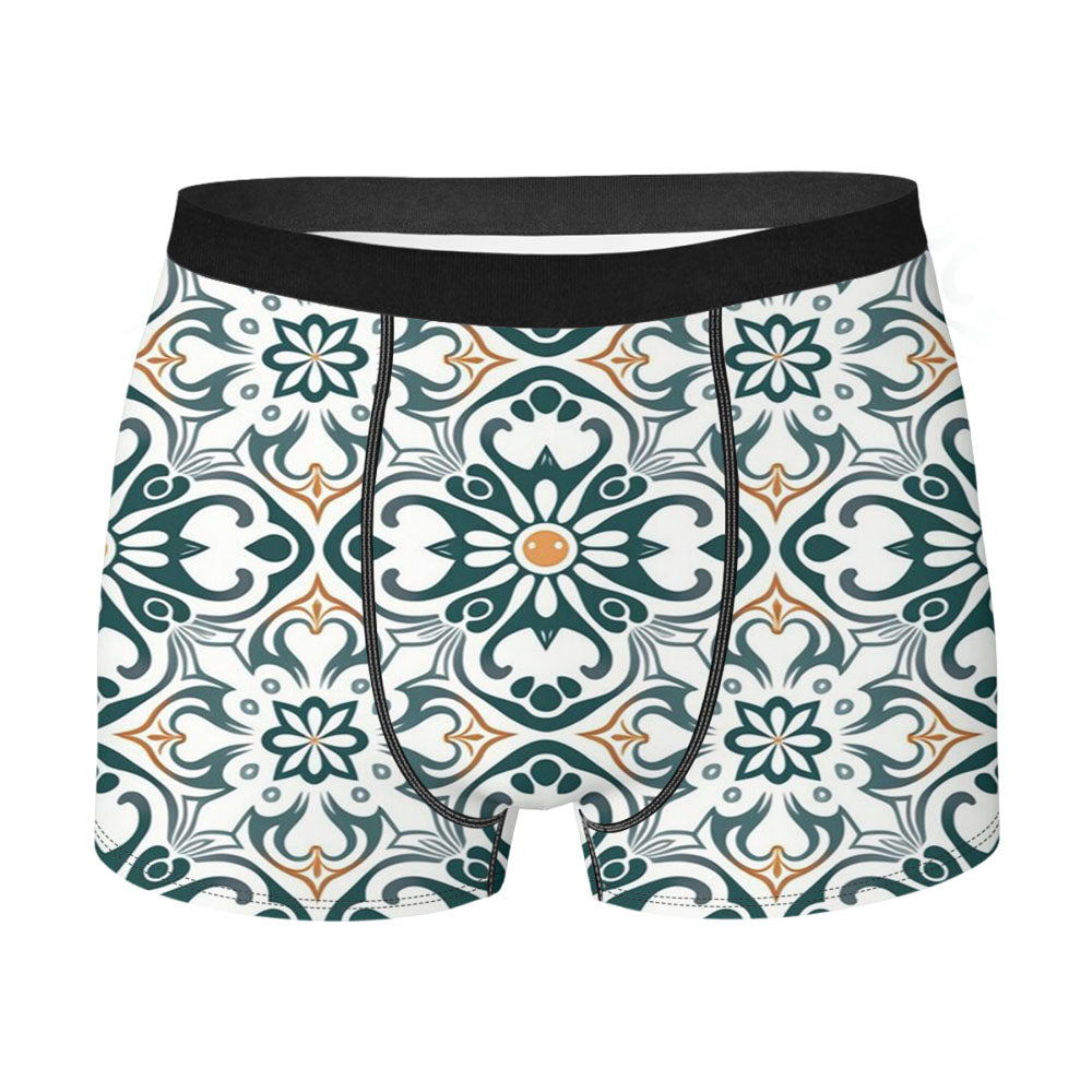 Pattern With A Floral Design Men'S Boxer Briefs