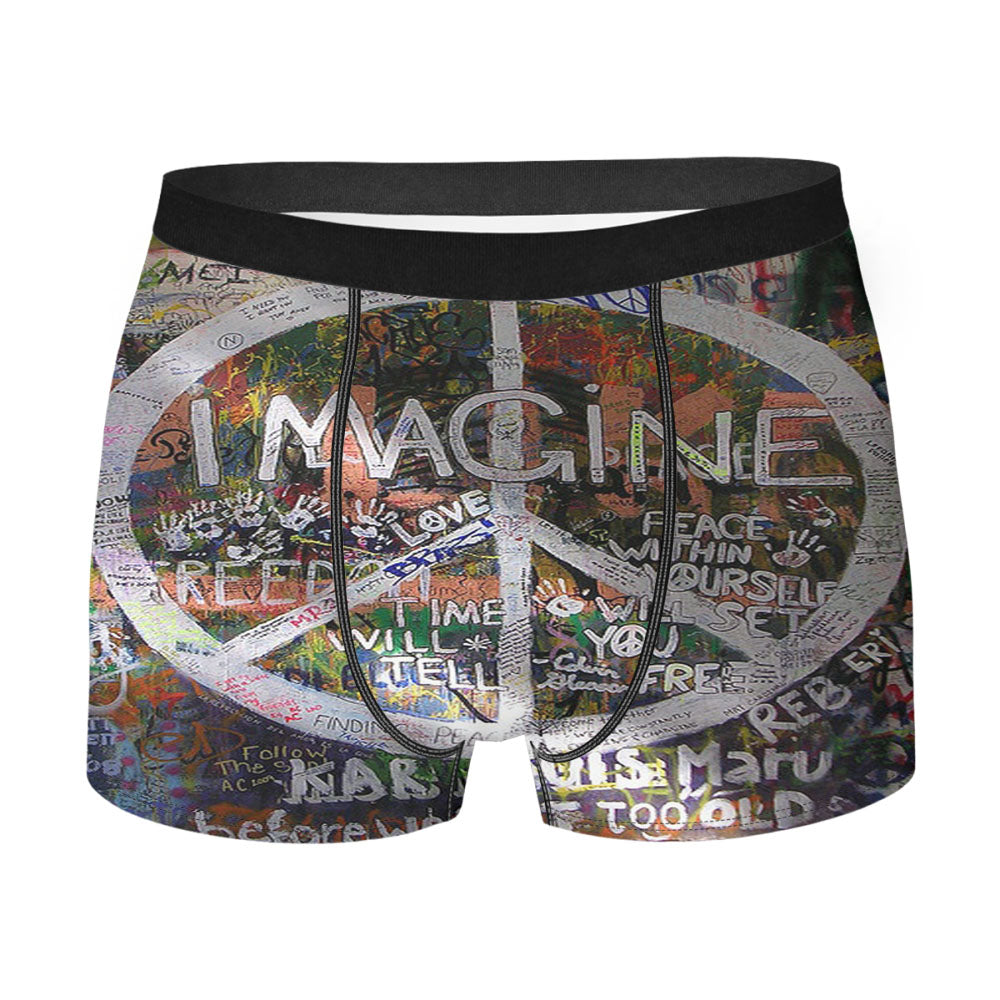 Peace Sign Graffiti Men'S Boxer Briefs