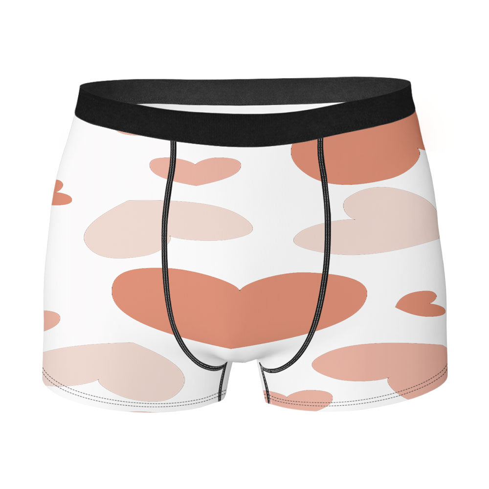 Peach Pattern Of Heart Men'S Boxer Briefs