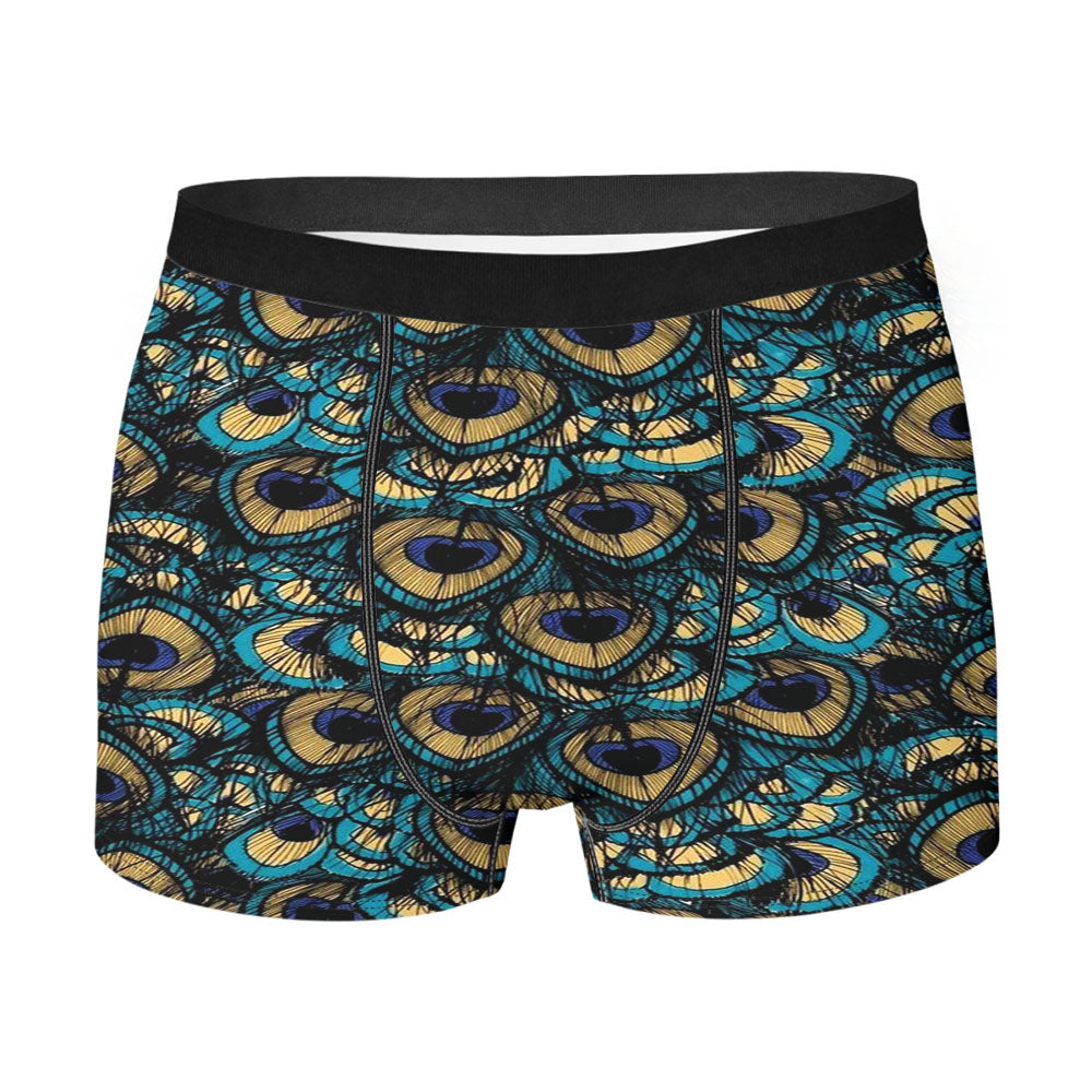 Peacock Pattern Men'S Boxer Briefs