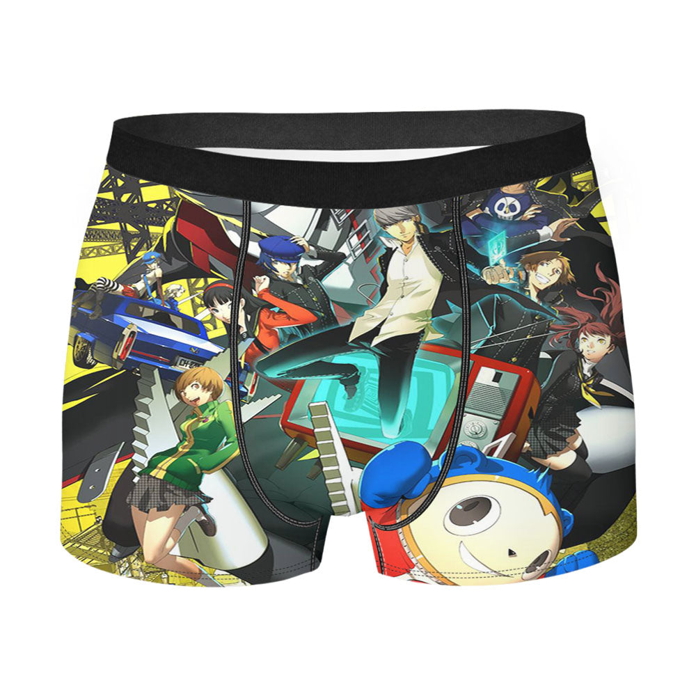 Persona 4 Golden Characters Wallpaper Men'S Boxer Briefs